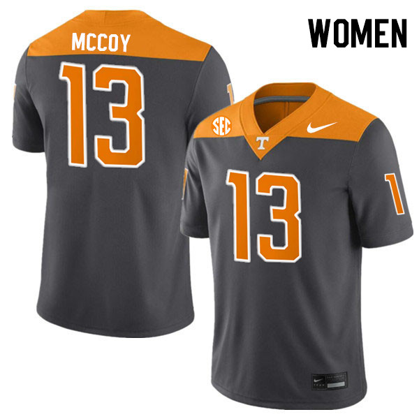 Women #13 Jermod McCoy Tennessee Volunteers College Football Jerseys Stitched-Anthracite